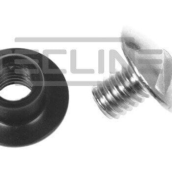 Edelstahlschraube mit Delrin-Mutter, kurz