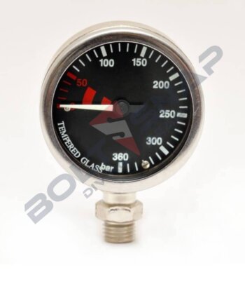 Finimeter, 52 mm 300 bar Schwarz