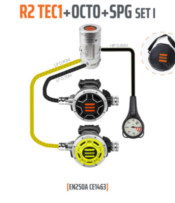 Tecline Atemregler R2 Tec 1 Set mit Finimeter