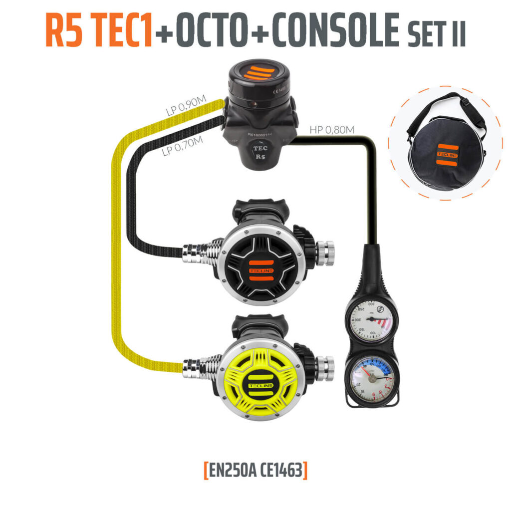 R5 Tec 1 Set 2 mit Octopus, SPG und Tiefenmesser