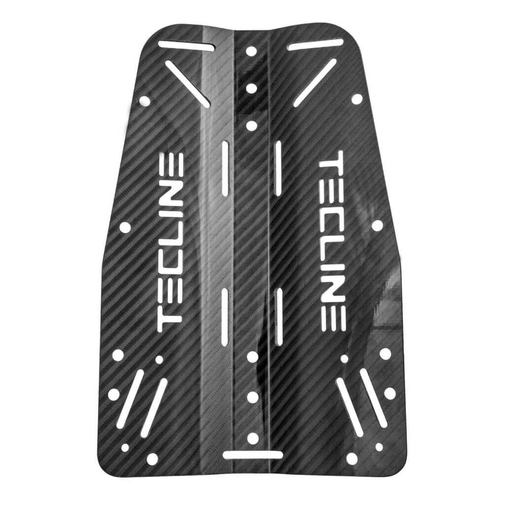 Backplate Tecline 3mm Carbon mit Logo