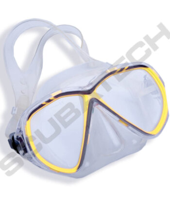 Maske Vision durchsichtig - Gelb