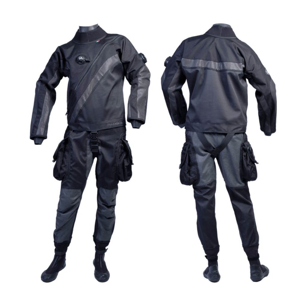 Ugly Fish Trockentauchanzug Ninja von vorn und hinten