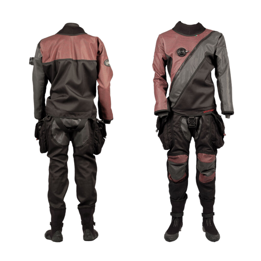 Ugly Fish Trockentauchanzug Kryptonite vorn und hinten