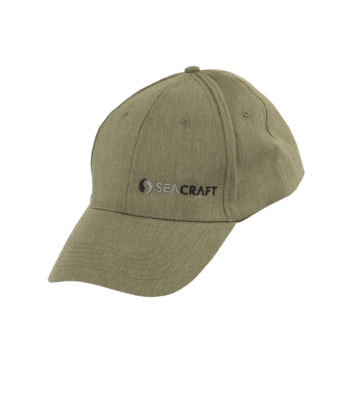Seacraft M&S 3 Cap in Khaki, Vorderansicht mit Seacraft-Logo