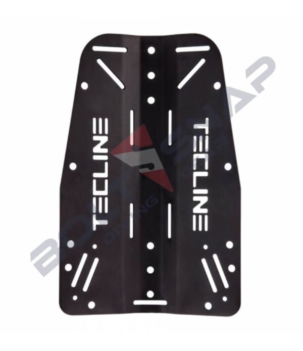 Backplate Tecline 3mm Alu mit Logo Schwarz