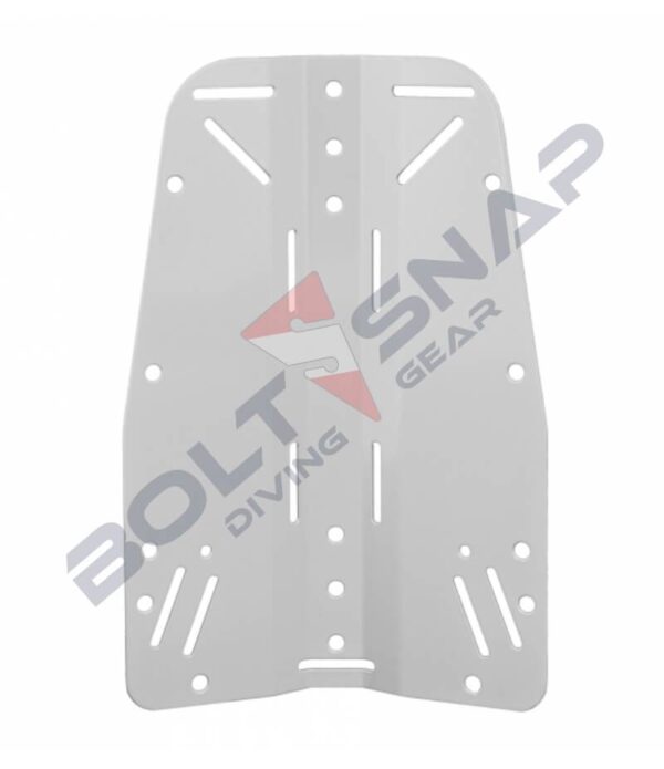 Backplate Tecline 3mm Alu mit Logo Weiss