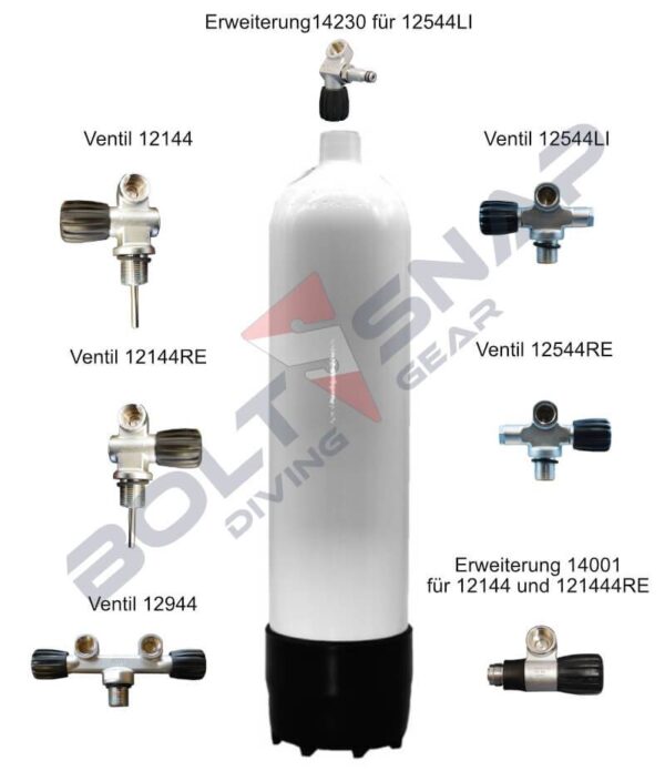 Eurocylinder Stahl 10L 232 Bar