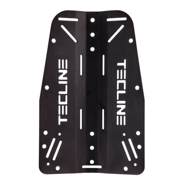 Backplate Tecline 3mm Alu mit Logo Schwarz