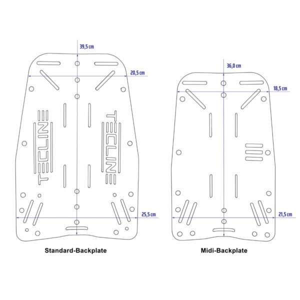 Tecline Backplate Midi 3mm Alu