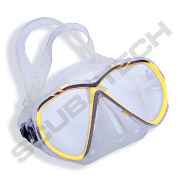 Maske Vision durchsichtig - Gelb