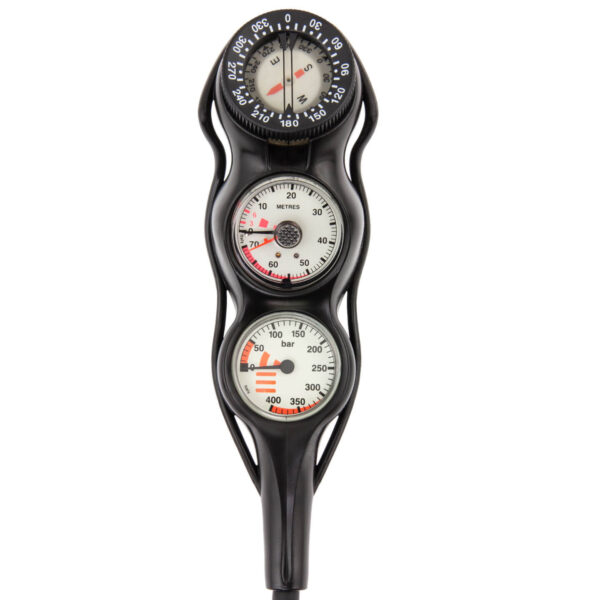 Konsole mit Finimeter, Teifenmesser und Kompass