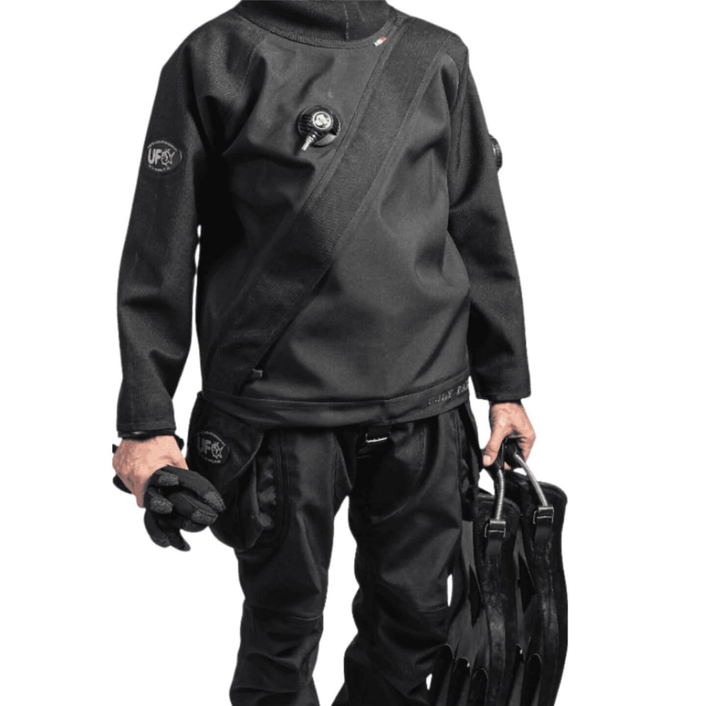 Ugly Fish Trockentauchanzug in Schwarz